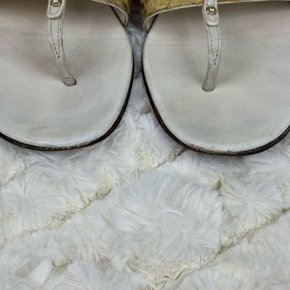 Gucci Gold Snake Skin Metallic Sandals Size 8 1/2 - Picture 3 of 10